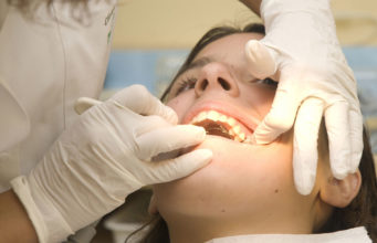 Woman at dentist